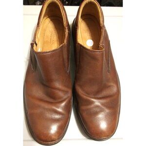 Bostonian men's size 12 brown leather slip-on dress loafers